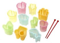 TORUNE Japanese Bento Deco Ham Cheese Cutter Set, 10 Shapes