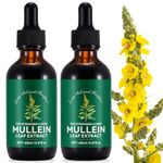 Mullein Leaf Extract for Lungs, Mullein Drops for Lungs, Natural Mullein Leaf Drops for Smokers,Cleanse & Respiratory Function for Lungs (2 PCS)