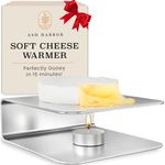 Soft-Cheese Warmer – Warming Plate for Camembert & Brie Cheese – Complement Large or Mini Charcuterie Boards with Your Slow-Melt, Stainless Steel, Dishwasher-Safe Charcuterie Accessories by Ash Harbor