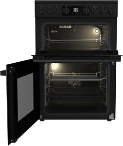 Hisense 60cm Electric Cooker – Black Freestanding Oven