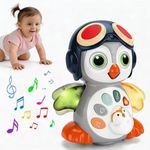 XULIONTS Penguin Crawling Toy for Babies 6-12 Months, Tummy Time 3-6 Months, Light Up Music Toy, Gifts for 3-18 Months Boys Girls, 1 Year Old Boy Girl Toys