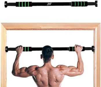 Roughhouse Multi-Functional Pull-Up Bar For Home Workout| No Screw pull up bar stand Anti-Skid Grip [Length 60-100 CM] For Pull-Ups, Chin-Ups and Stretching Adjustable Upper Body Core Workout(1.2 Kg)