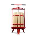 Fruit Wine Cider Press - Solid Wood Basket- 4.75 Gallon/18L-More Stable,Apple Grape Crusher for Juice Maker,Kitchen