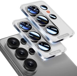 HelloDeere for 2 Pack Samsung Galaxy S26 Ultra Camera Lens Protector, 9H+ Hardness Tempered Glass with AR Anti-Reflective Military Grade Shockproof Scratch Resistant HD Clear Case Friendly, Silver