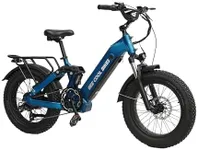 BEECOOL Electric Bike for Adults, 750W Peak Ebike, Up to 80 Miles 28MPH Electric Mountain Bike, 20" Electric Bicycle with 48V 20AH Battery, Rear Rack, Turn Signal, Lockable Suspension Fork, 7 Speed