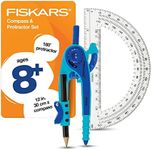 Fiskars Compass and Protractor Set, Color Received May Vary (1565901001)