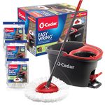 O-Cedar System, Cedar, Easywring + 3 Extra Refills, Spin Mop & Bucket with 3 Extra Refills