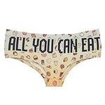 AWESOMETIVITY Funny Underwear for Women - Small Gift for Women,All You Can Eat,L