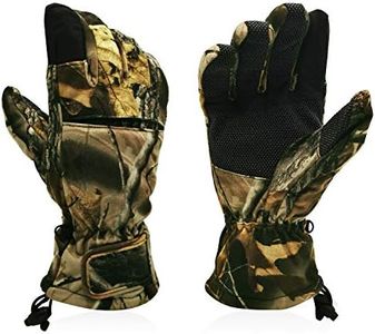 Intra-FIT Camo Hunting Gloves for Men Cold Weather Lightweight Insulated Camouflage Cycle Gloves for Winter Ice Fishing Gloves Warm Water Repellent