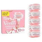 Gillette Venus Comfortglide Spa Breeze Women's Razor Blade Refills, Pack of 10, 3 Built-in Blades for a Smooth, Close Shave That Lasts