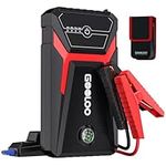 GOOLOO GE1500 Car Battery Booster Jump Starter Power Pack, 1500A Peak 12V Portable Car Jump Starter Power Bank With Smart Jumper and LED Torch for Up to 6.0L Petrol & 4.0L Diesel