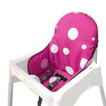 ZARPMA Seat Covers Cushion for Ikea Antilop Highchair,Washable Foldable Baby Highchair Cushion Cotton Padded Insert for Ikea Child Chair (Purple)