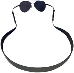 PROVBORN Full-grain Leather Glasses Strap Handmade Sports Sunglasses Eyeglasses Holders Around Neck Gifts for Men Women (Black, Average)