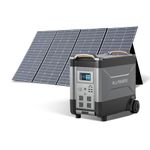 ALLPOWERS R4000 Outdoor Generator with Solar Panel 400W, 3456Wh LiFePO4 Portable Power Station, Huge 4000W AC Output, UPS Solar Generator For Home Backup RV Travel Outdoor Camping