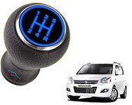 WolkomHome LED Blue Light Gear Knob Shift with Manual Transmission for Maruti Wagon R 2013 (Black)