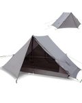 Backpacking Tent, 2 Person Tent Waterproof Windproof Compact, 20D SIL-Coated Nylon, Single Layer, Ultralight 3 Season Tent for Camping Hiking Canoeing Travel (Wolf Gray)