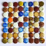 1 Pound Ceramics Mosaic Tiles Bulk Round Mosaic Ceramics Pieces Random Color Pattern Mixing for DIY Craft Plates Flowerpots Vases Cups Mosaic Making Supplies 30mm