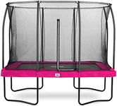 Salta Trampoline Comfort Edition Rectangular 214 x 305 cm 7 x 10 ft Protective Edge Pink