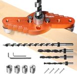 Swozzto Dowel Jig Kit for Floating Shelf Bracket(& 1/2" x 11.8" Drill Bit), Self-centering Scriber(& 1/4", 5/16", 3/8" Drill Bit),Drill Guide for Hidden Shelf Brackets & Mantels,Centering Hole Drill