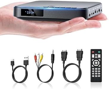Mini Lecteur DVD, DESOBRY Lecteur DVD HDMI Compact HD 1080P pour Smart TV avec Toutes Les régions, entrée Carte USB/TF, télécommande, PAL/NTSC