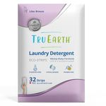 Tru Earth Platinum - Heavy Duty Laundry Detergent Sheets - Up to 64 Loads (32 Sheets), Lilac Breeze Scent - Ultra-Concentrated Strips Formula - Eco-Friendly, Hypoallergenic Travel Laundry Sheets