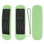 Protective Silicone Remote Case for Logitech Harmony Companion All in One Remote Control Shockproof Washable Skin-Friendly Remote Control Cover with Loop (Glow in Dark Green)