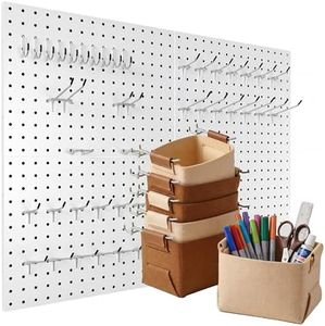 Spampur 4 Pack Peg Board Organizer, Includes Metal PegBoard and Accessories