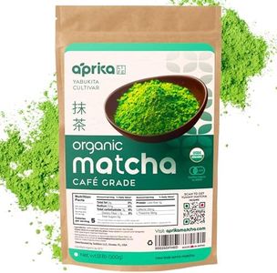 100% Organic Matcha Green Tea Powder - Premium Japanese Matcha - Best for Delicious Matcha Latte, Yummy Smoothie, Flavorful Desserts & Baking - No Sugar Added - by AprikaLife