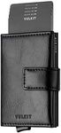 VULKIT Pop Up Wallet, Leather Automatic Credit Card Holder Wallet RFID Blocking Bifold Pocket Wallet with Banknote Slot for Women Men