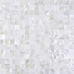 KASARO Peel and Stick Mosaic Shell Backsplash Tile for Bedroom and Bathroom Kitchen Wall Stickers Mother of Pearl (6, White)