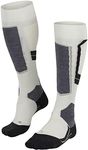 FALKE Women's SK4 Advanced W KH Wool Warm Thin 1 Pair Skiing Socks, White (Off-White 2040), 5.5-6.5