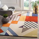 Hi-Fi Carpets Woollen Thick Geometrical Lutinia Elegance Look Carpets and Rugs Sutable for Living Room, Bedroom, Hall, Kitchen, Size 5X7 feet (150X210 CM)