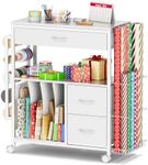 PUNLUXU Wrapping Paper Storage Cart