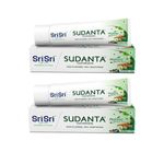 SUDANTA Sri Sri Tattva Shuddhta Ka Naam Ayurvedic Herbal Toothpaste With Bamboo Toothbrush Free Inside - All Natural, Bakul & More - 200G (Pack Of 2), For Kids And Adults | Fresh Breath
