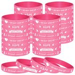 FEPITO 48 Pcs Breast Cancer Awareness Bracelets - Hidden Healing Therapeutic Messages - Great Gift for Woman Fighting and Conquering Cancer