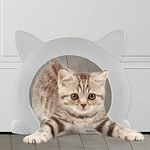 Indoor Cat Door for Interior Door Pet Doors for Cat Kitties and Kittens Cat Door (White)