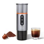 COTGCO Portable Espresso Machine Travel: 12v Electric Mini Coffee Maker with Battery - 8 Cups Expresso for One Charge - Compatible for NS Capsule - for Car Hiking Camping