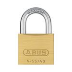 ABUS 55/40 Solid Brass Padlock with Hardened Steel Shackle, Keyed Different