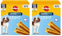 Pedigree Dentastix Light 28 Sticks Dental Chews Medium Dog Treats (Pack of 2)