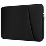 HEDUGO Laptop Sleeve Case with Zipper Accessory Pocket Compatible with 13 to 14 inches MacBook Air/Pro Padded Computer Pouch Cover Shockproof Protective for 13” to 14” Laptop/Chromebook/Tablet,Black