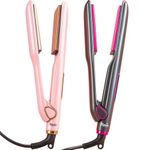 Ktein Hair Straightener – Wide Plate Flat Iron for Damp and Dry Hair with 4 Temperature Settings, Dual Voltage, Travel Lock, and Quick Heat-Up