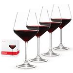 Spiegelau Style Burgundy Wine Glasses, European Made Crystal, Classic Stemmed, Dishwasher Safe, Professional Quality Red Wine Glass Gift Set, 22.6 oz, Set of 4