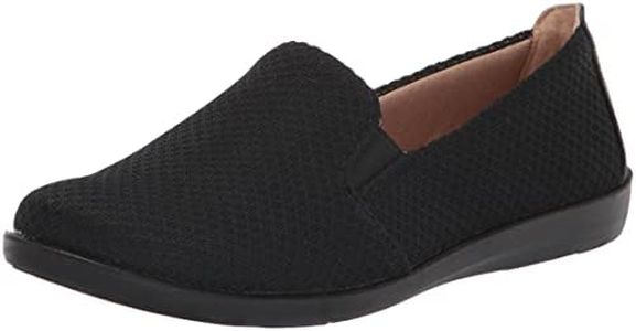 LifeStride Womens Next Level Sneaker, True Black, 9.5 Wide US