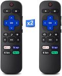 [2 Pack] Replacement Remote for All Roku TV, Compatible with TCL TV,Onn,Insignia,Jvc,Hisense, Philips, Sharp, Element, RCA Smart TVs