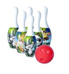 Fun4you Big Size Bowling Pins Toy Set|6 Pins&1 Ball For Indoor&Outdoor Learning Fun, Ideal For Boys&Girls - Educational, Active Playtime Entertainment For Kids Of All Ages (Pack Of 1),Multicolor