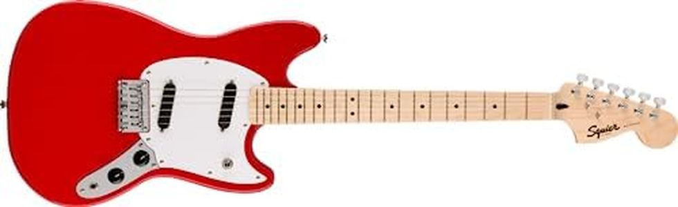Squier Sonic Mustang Electric Guitar, with 2-Year Warranty, Torino Red, Maple Fingerboard
