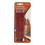 Derwent Coloured Drawing Pencils, Set of 6, Professional Quality, 700476, Multicoolor