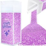 Hemway Craft Glitter Shaker 130g / 4.6oz Glitter for Arts, Crafts, Resin, Tumblers, Nails, Painting, Decoration, Festival, Cosmetic, Body - Microfine (1/256" 0.004" 0.1mm) - Lavender Purple