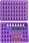 Bamutu Gummy Bear Candy Mold Mini Bear Silicone Mold 2 Pack-50 Cavities Non Stick Jelly Bear Food Grade Moulds Wax Melt Silicone Mold