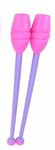 Flexifit Premium RG Rhythmic Gymnastics Clubs/Wands for Rhythmic Gymnastics (Purple Pink, Juniors 35cm)